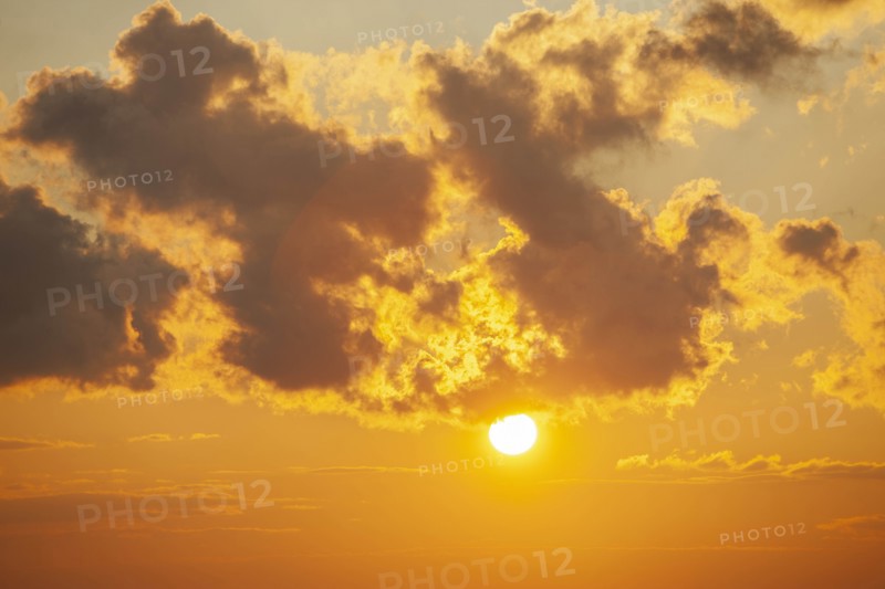 Sunset sky with clouds