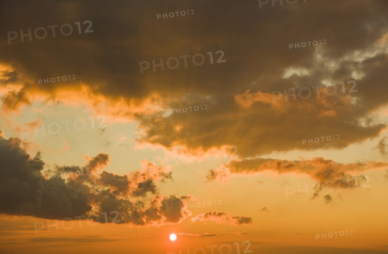 Sunset sky with clouds