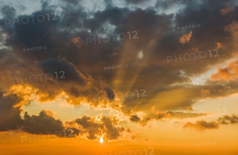 Sunset sky with clouds
