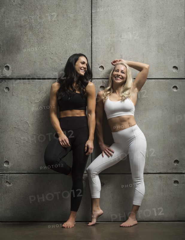 Portrait of two sporty women