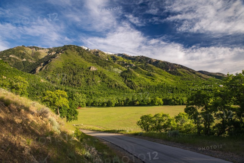 USA, Utah, Salem, Rural road in mountains