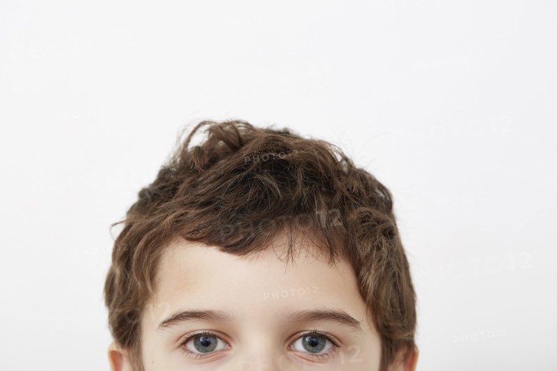 Partial portrait of boy