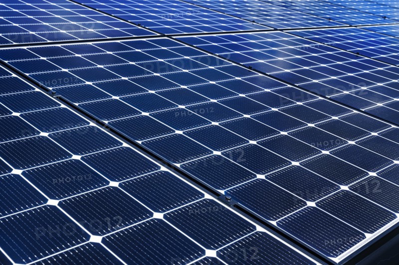 Close-up of solar panels