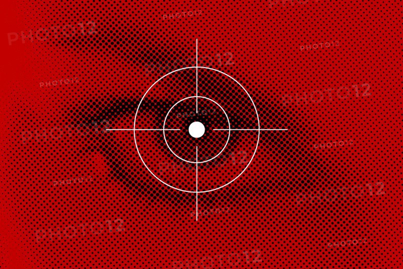 Target on abstract image of eye