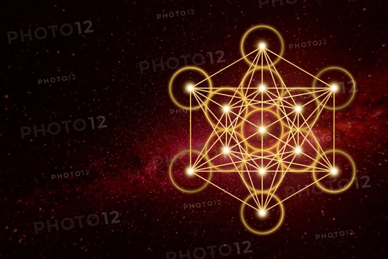 Metatron Cube against abstract background