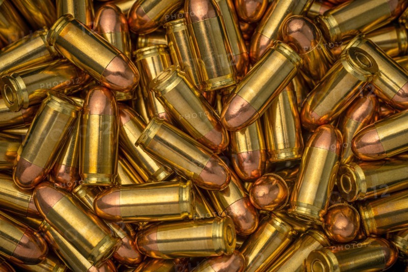 Heap of gold bullets