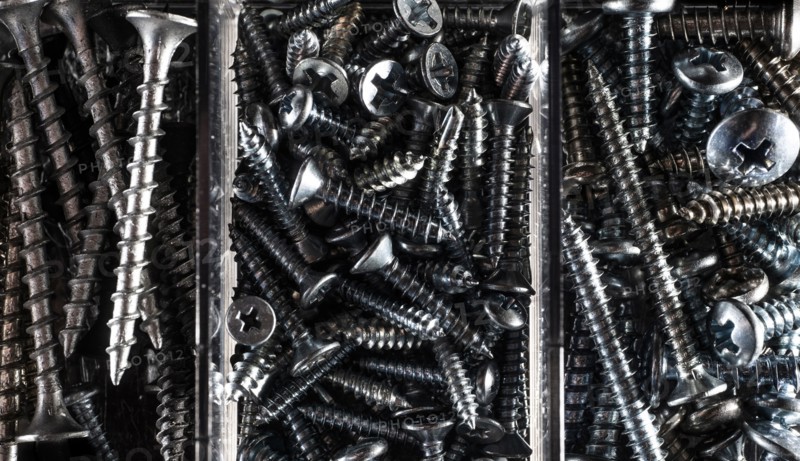 Full frame shot of screws