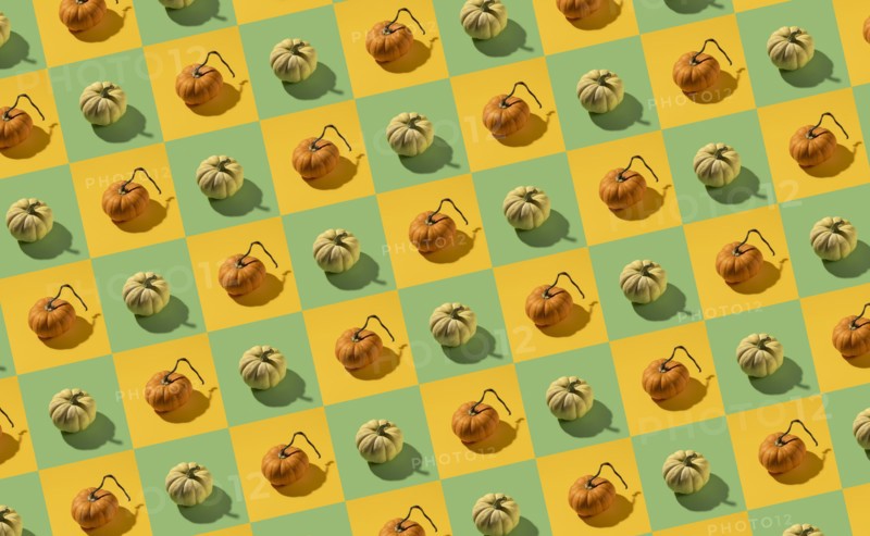 Full frame pattern with pumpkins