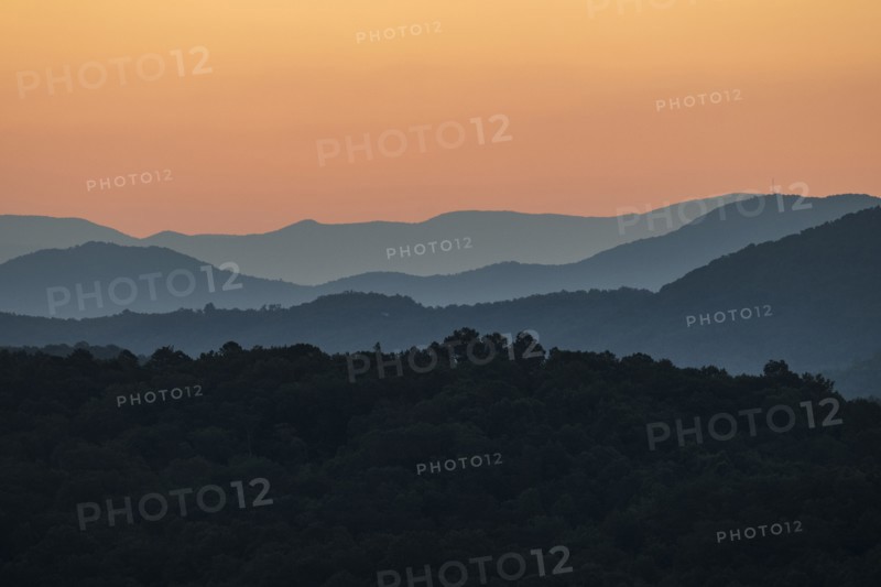 USA, Georgia, Blue Ridge Mountains at sunrise
