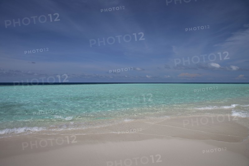 Maldives, Beach and turquoise Indian ocean