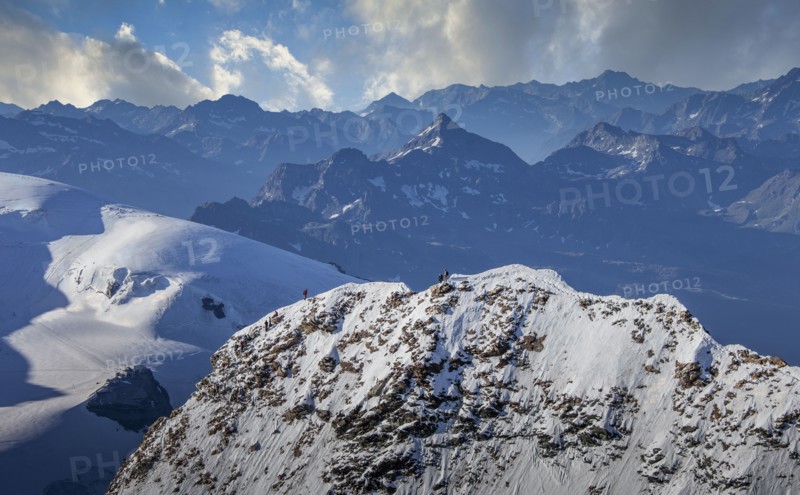 Aerial view of Monte Rosa Massif