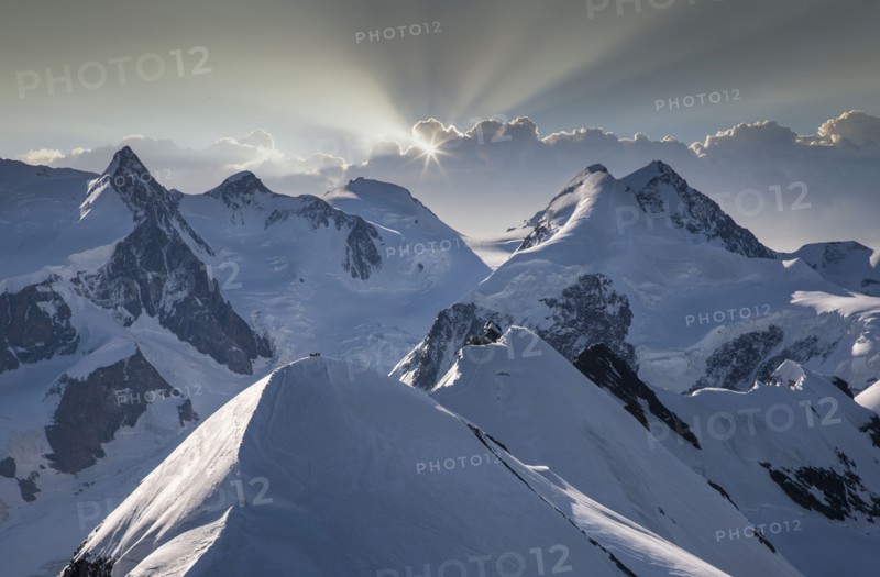 Aerial view of Monte Rosa Massif