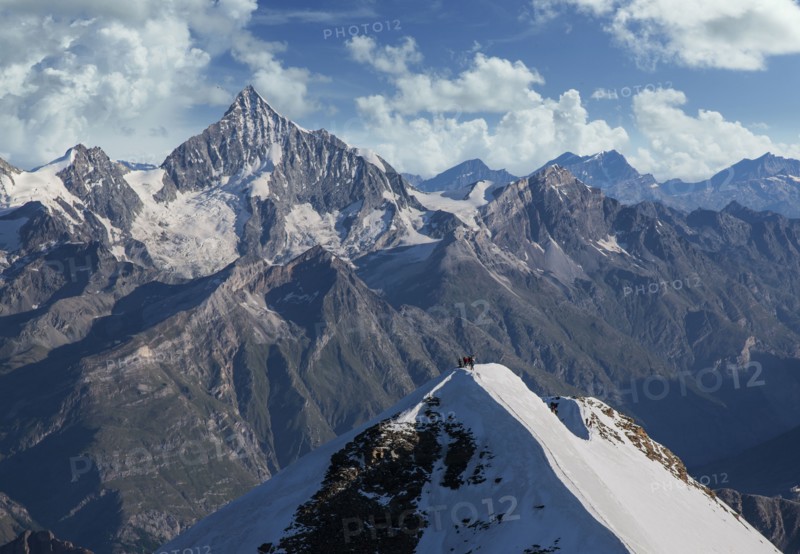 Aerial view of Monte Rosa Massif