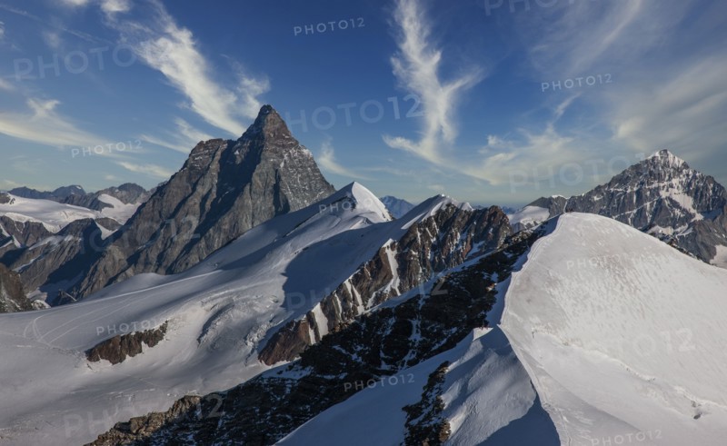 Aerial view of Monte Rosa Massif