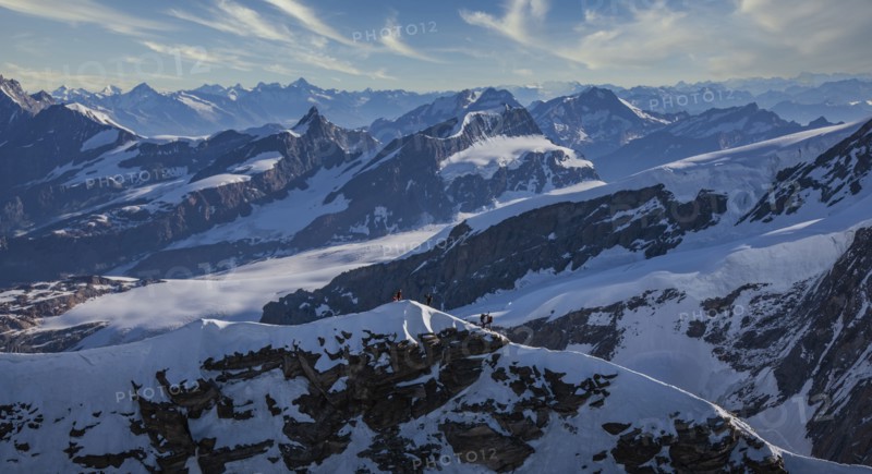 Aerial view of Monte Rosa Massif