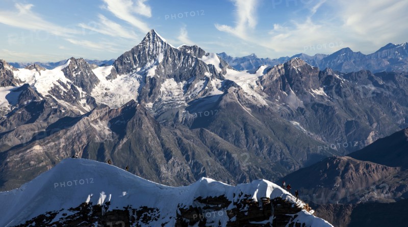 Aerial view of Monte Rosa Massif