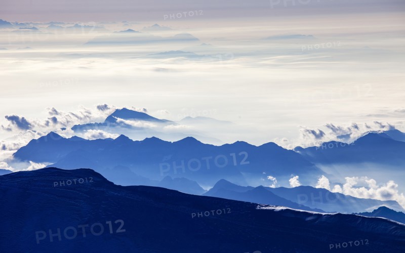 Aerial view of Monte Rosa Massif