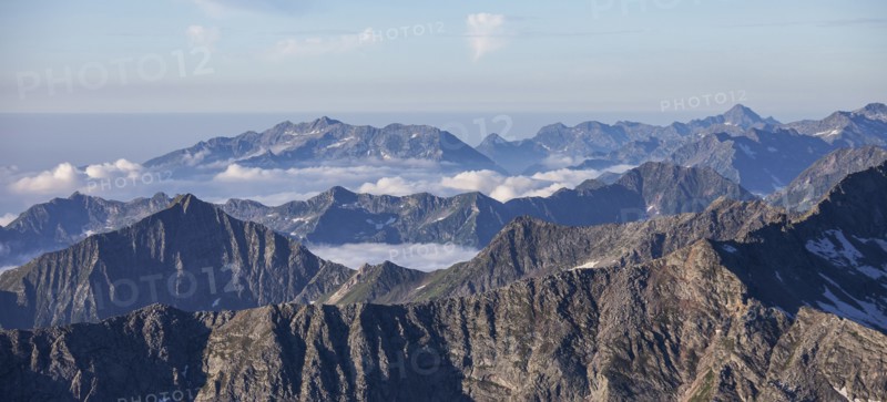 Aerial view of Monte Rosa Massif