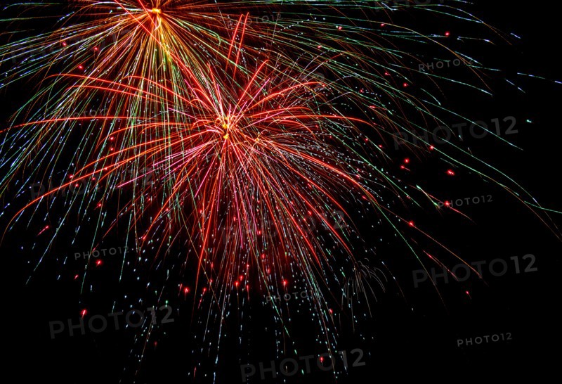 Fireworks on night sky