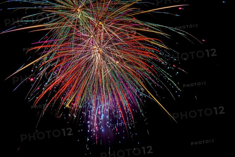 Fireworks on night sky
