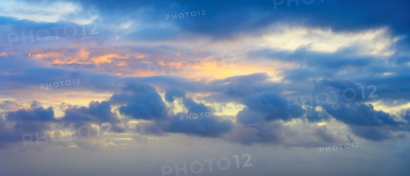 Clouds on sky at sunset