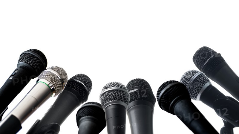 Studio shot of microphones