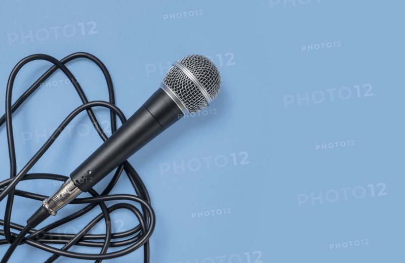 Studio shot of microphone