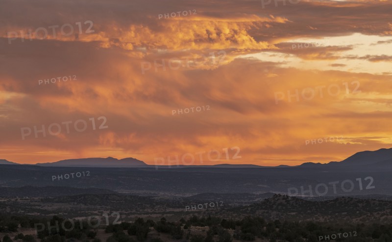 Evening sky over Galisteo Basin Preserve