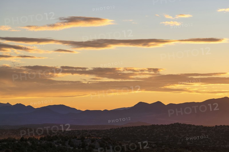 Evening sky over Galisteo Basin Preserve