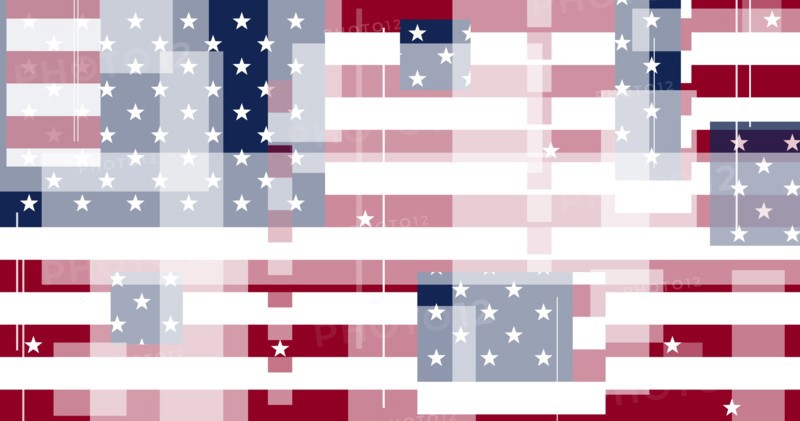 Graphic illustration of American flag