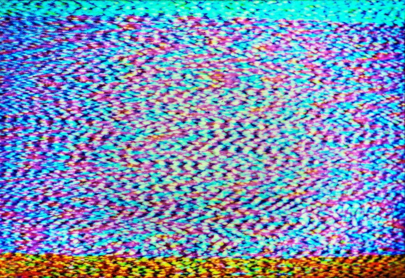 Close-up of television static