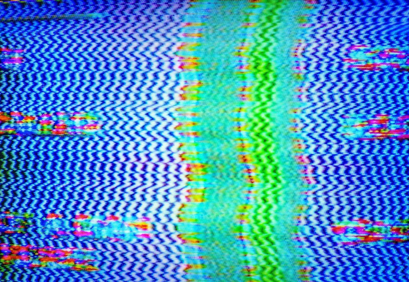 Close-up of television static