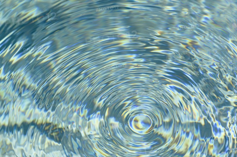 Concentric ripples on water surface