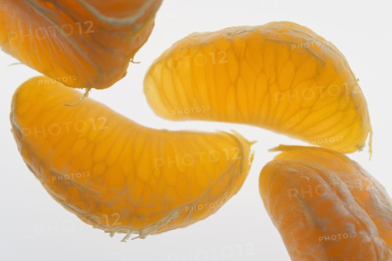 Studio shot of clementine pieces