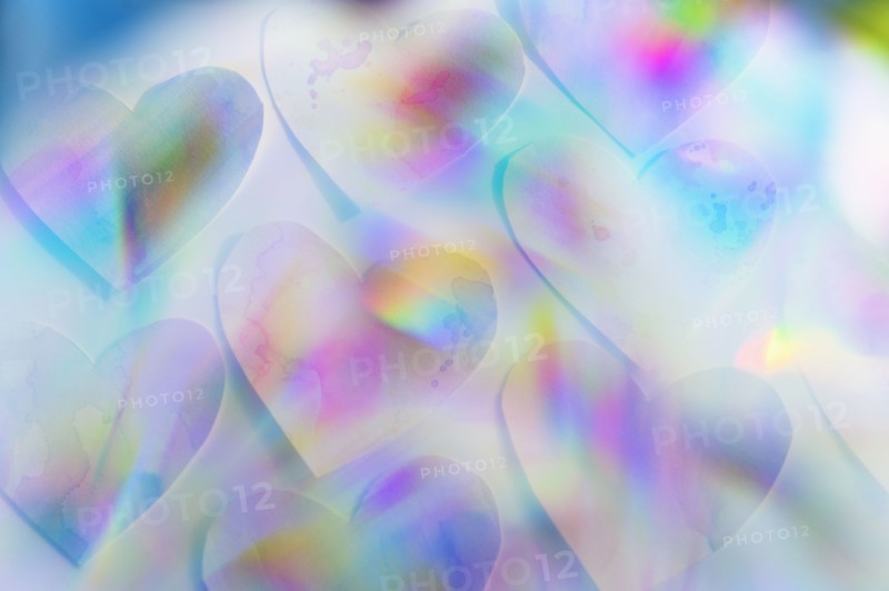 Studio shot of colorful paper hearts