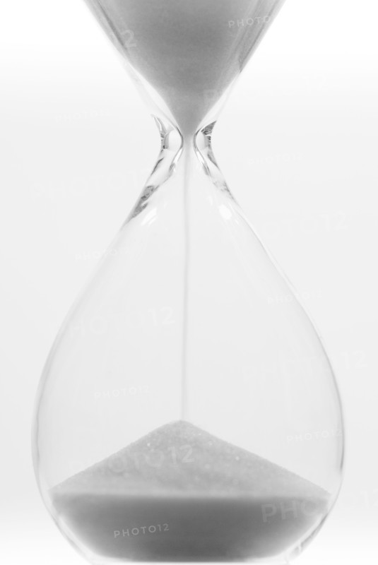 Studio shot of hourglass