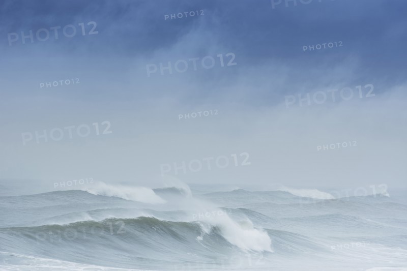 Storm clouds and rough sea