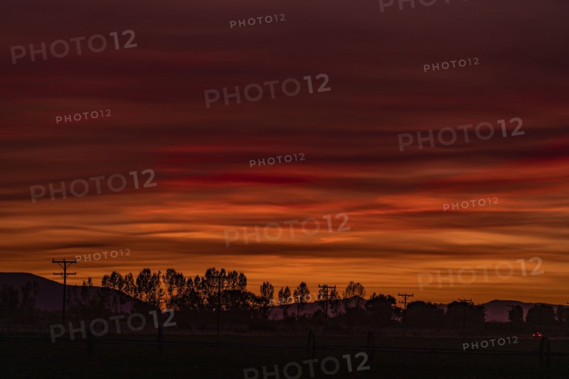 Sunset sky over landscape