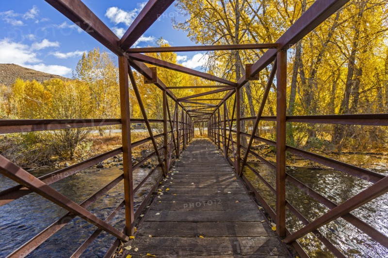 Footbridge over Big Wood River