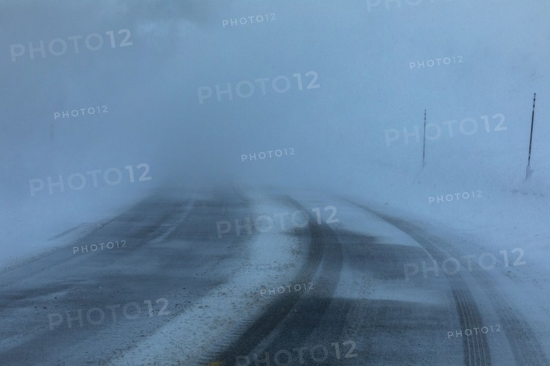 Road in snowstorm