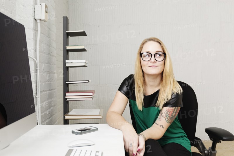 Portrait of businesswoman in design office