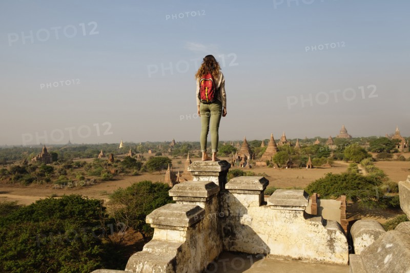 Woman looking at view