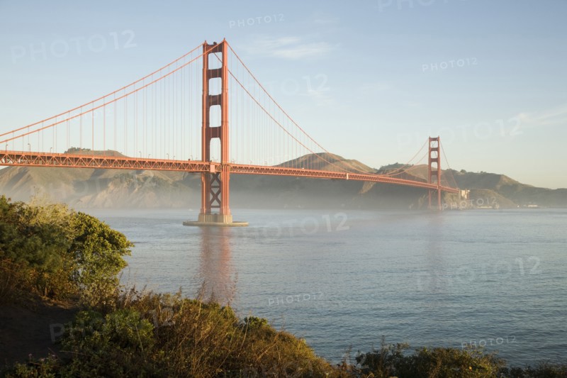 Golden Gate Bridge at sunrise