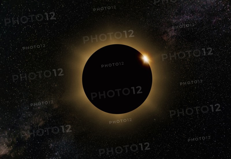 Moon eclipse on dark sky