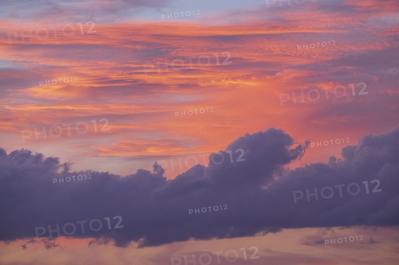 Colorful sunset sky with clouds