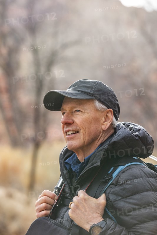 Senior man hiking in Grand Staircase-Escalante National Monument
