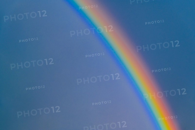 Rainbow on blue sky