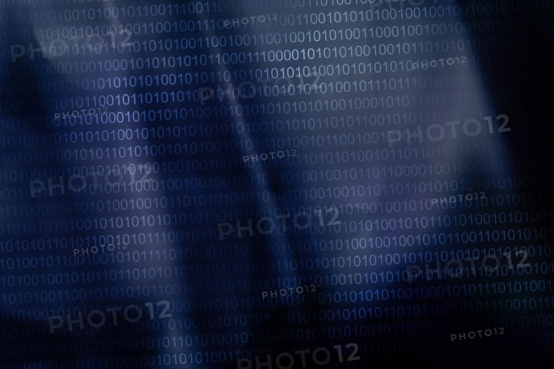 Binary code on dark background