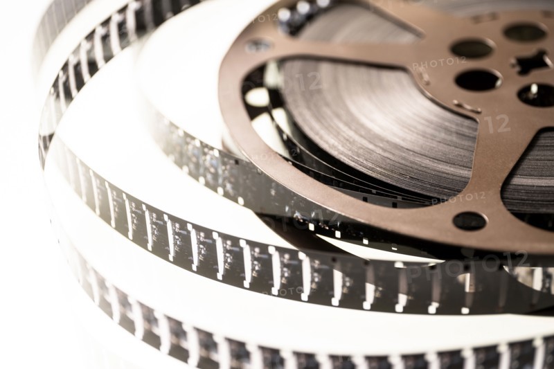 Studio shot of 8 mm film reel