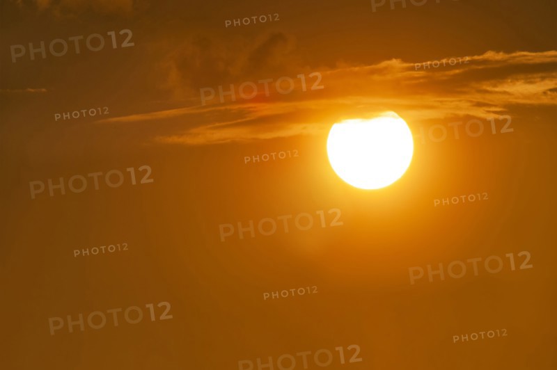 Setting sun and clouds